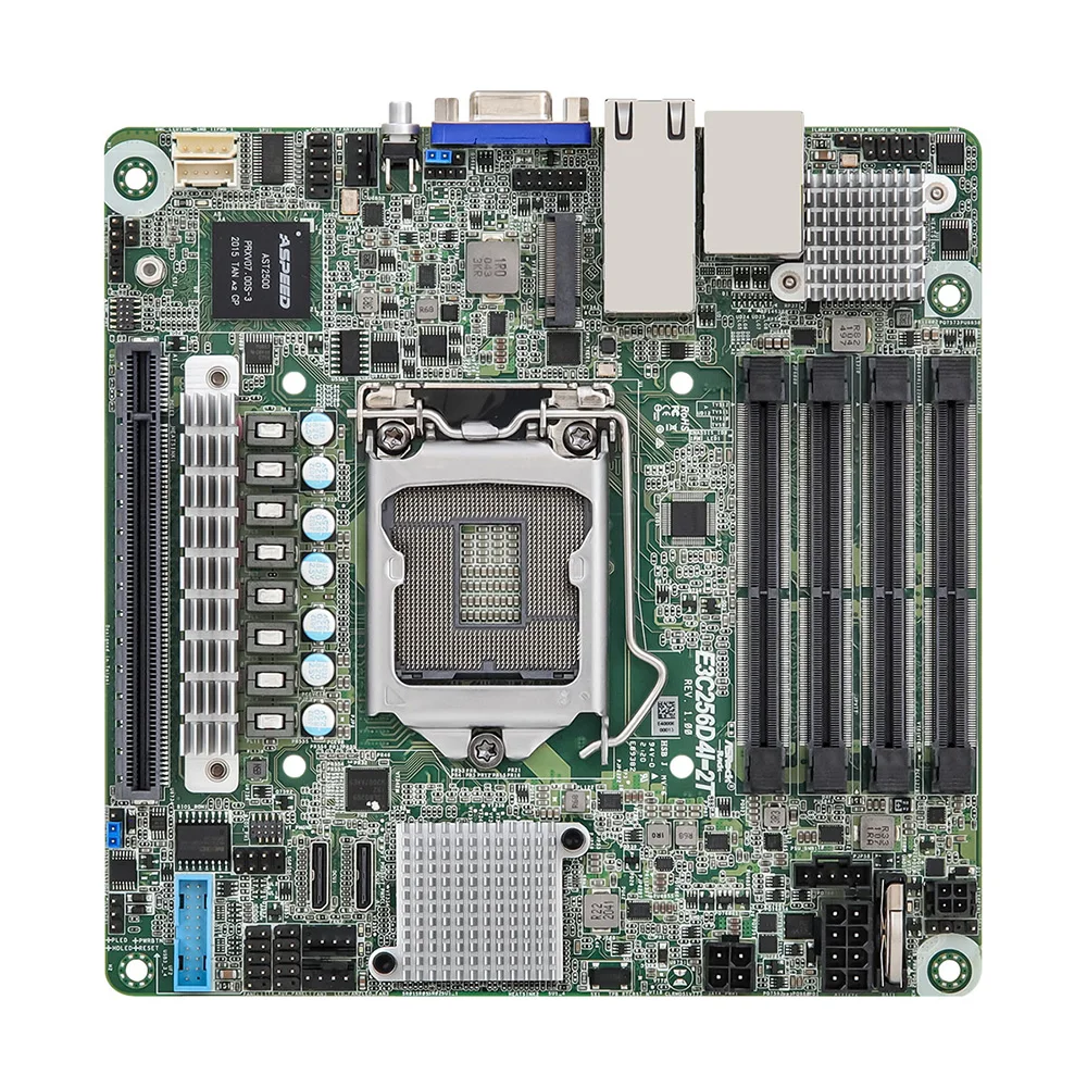 E3C256D4I -2T NAS Server Motherboard For ASRock ITX Support E-2300 High Quality 7 E3C256D4I -2T NAS Server Motherboard For ASRock ITX Support E-2300 High Quality - Image 5