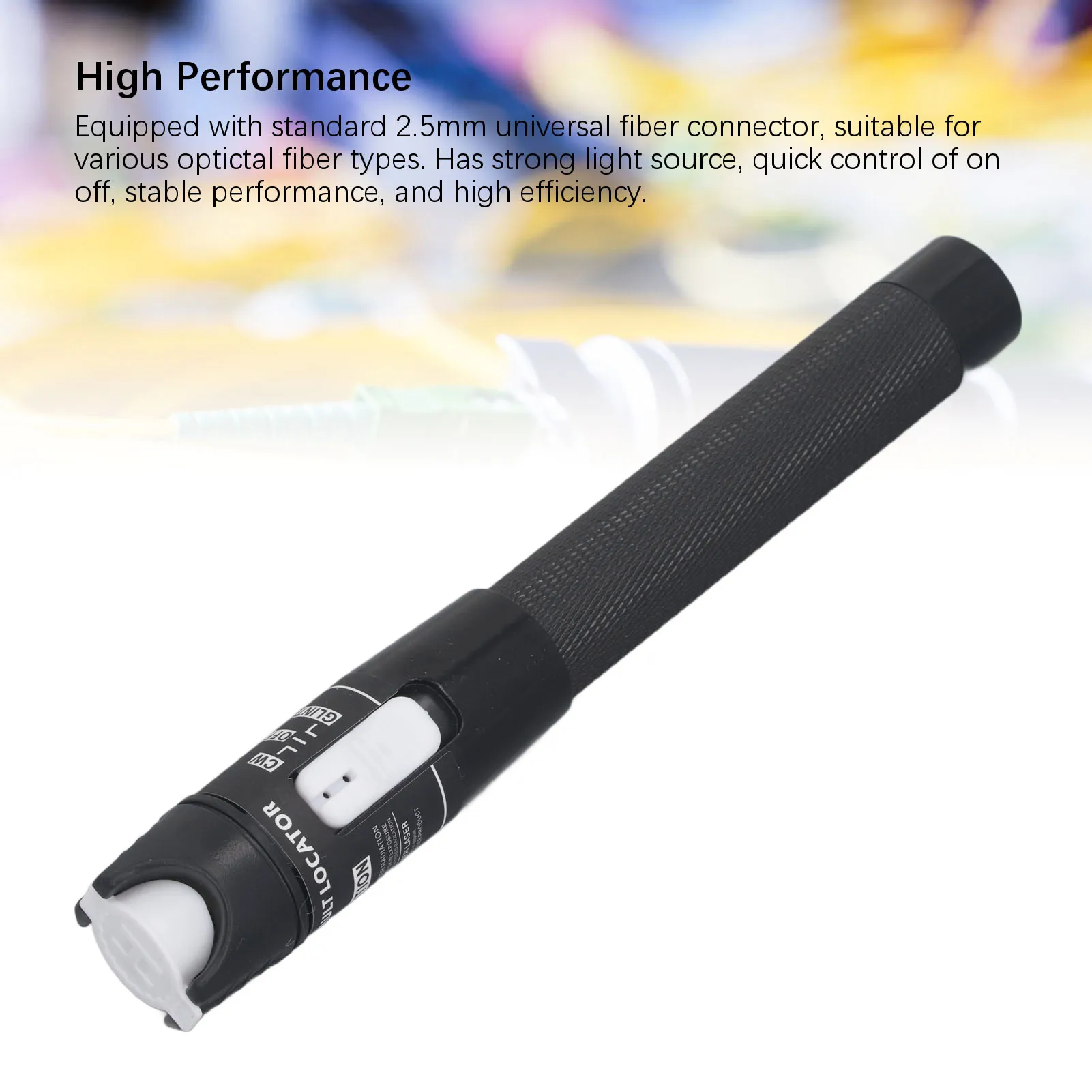 80km Visual Fault Detector 2.5mm Universal Connector Fiber Optic Test Pen 650nm&plusmn;10nm Output 80MW for Breakpoint Detection