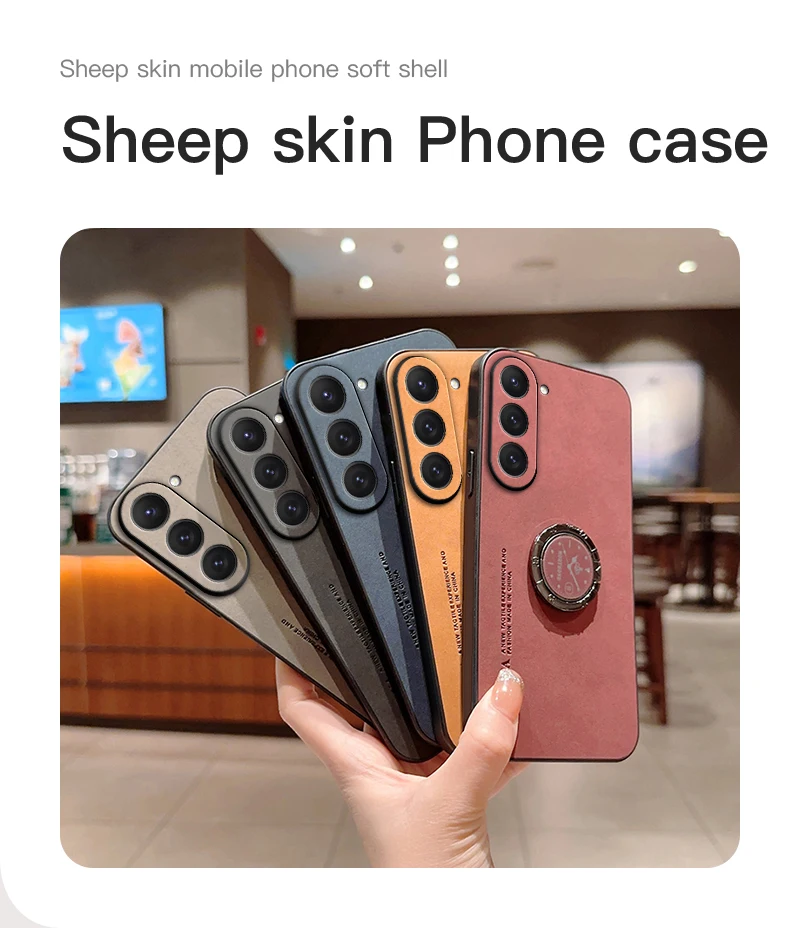 Étui en cuir avec anneau pour Samsung Galaxy S23, S24, S20, S22, S10, S9, S8 Plus, Ultra, Fe, Note 8, 9, S21, style rétro_voghion.com