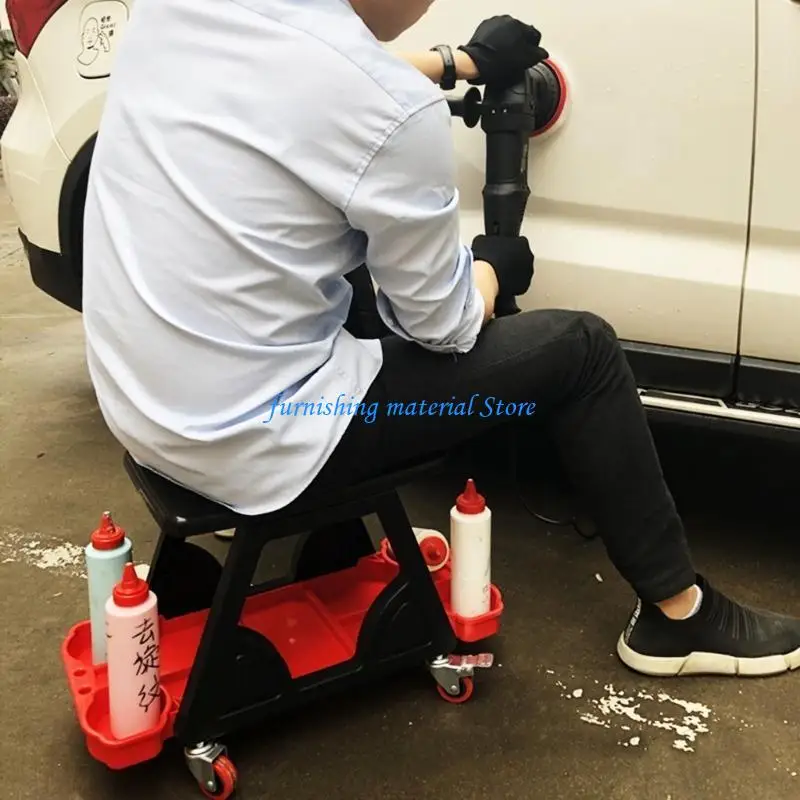 Y5GD Rolling Garage Stool Auto Detaillierer mit Rädern Multifunktionsstuhl Stuhl – Detail 9