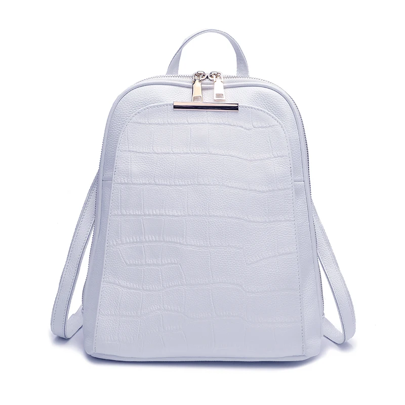 

AODUX Fashion Female Backpacks 100% Genuine Leather Women Backpack Ladies School Bag Top Layer Cowhide Book ipad Bags Mochila