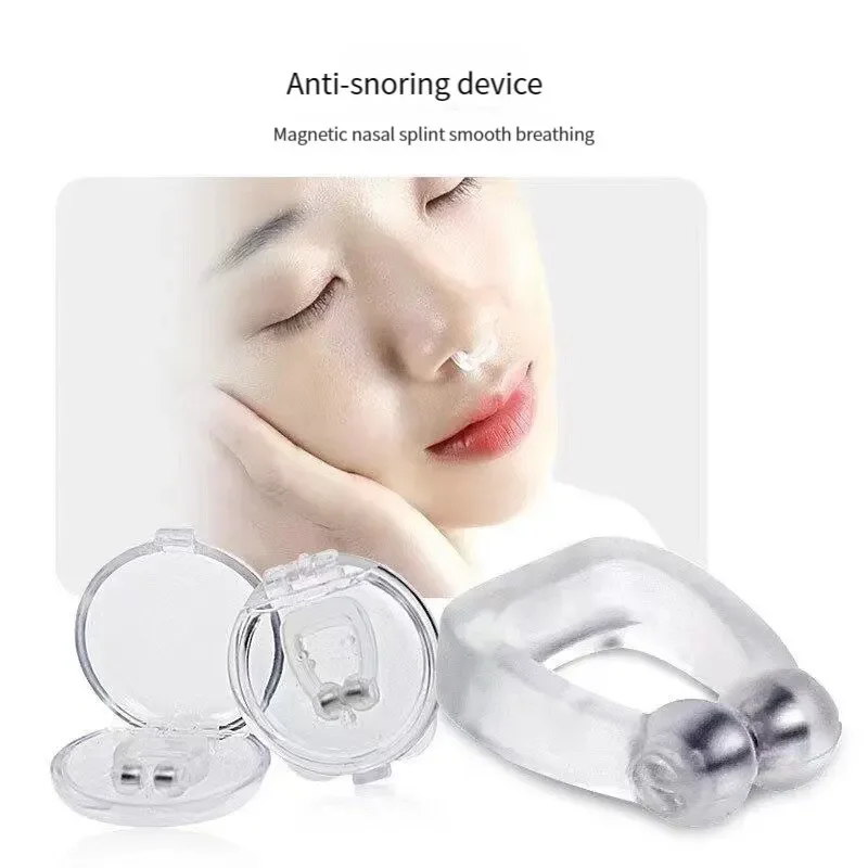 서스펜션장치 코골이 방지 장치 자석 코골이 방지 코 클립, 실리콘 코골이 방지 장치, 호흡 개선 수면 보조 도구 1 Anti Snoring Device Magnet Anti Snoring Nose Clip Silicone Stop Snoring Devices Breathe Improve Sleeping Aid