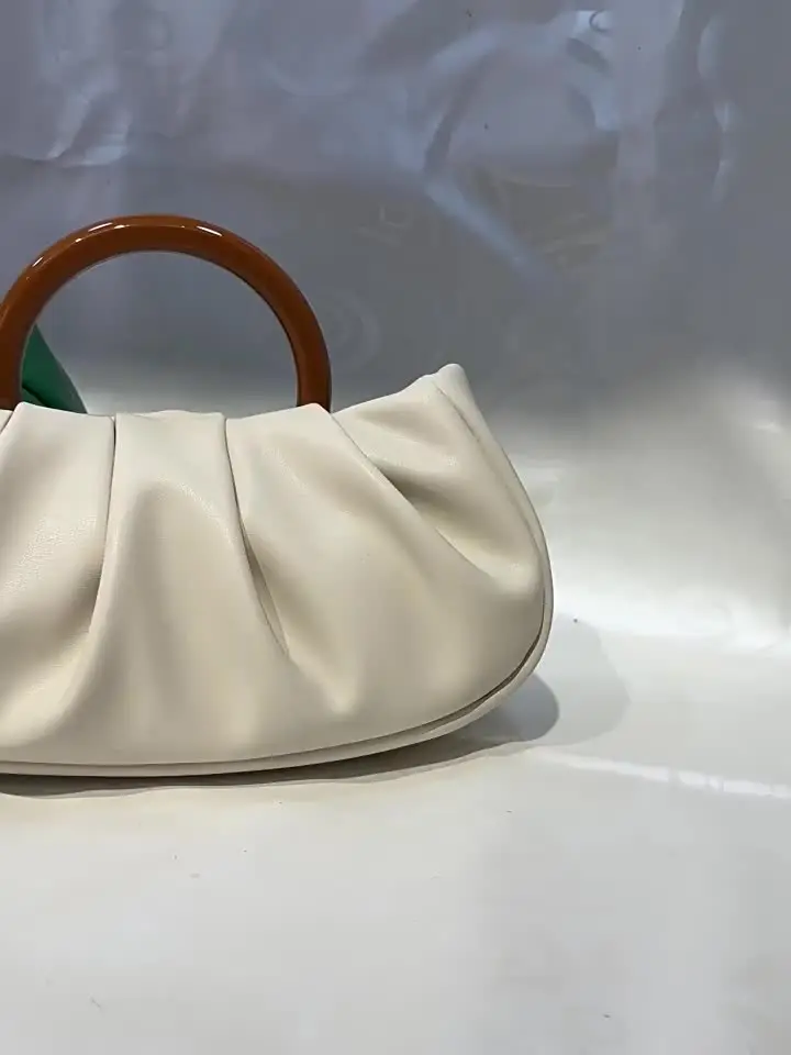 Folded Cloud 2025 New Dinner Bag Resin Large Ring Handbag Fashion Temperament Women's Ladies Hand Bags Woman Ceremony Summer