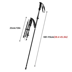 Ultralight Carbon Fiber Telescopic Trekking Pole (Black Short)
