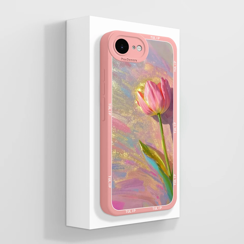 Elegant Floral Butterfly Design Soft Liquid Silicone Non-Slip Back Cover