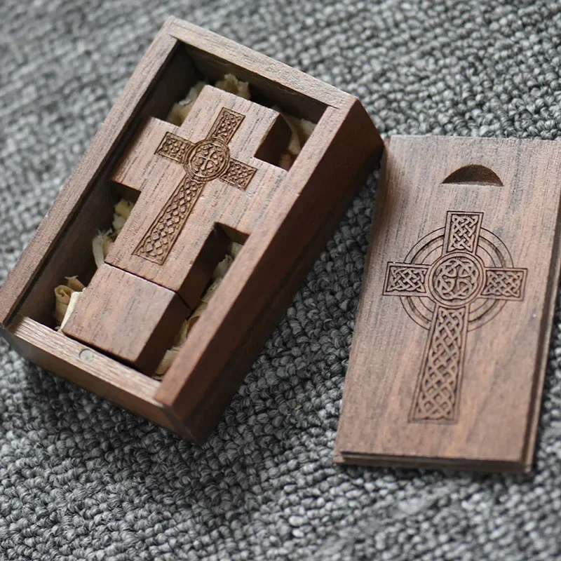 Wooden Box USB Flash Drives usb flash drive flash drive 128GB/64GB/32GB/16GB/8GB