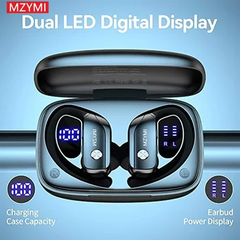 MZYMI Earhooks Bluetooth Headphones T16 Sport Earphones Hifi Stereo Sound Wireless Earbuds Over-Ear Headset Built-in Mic 2