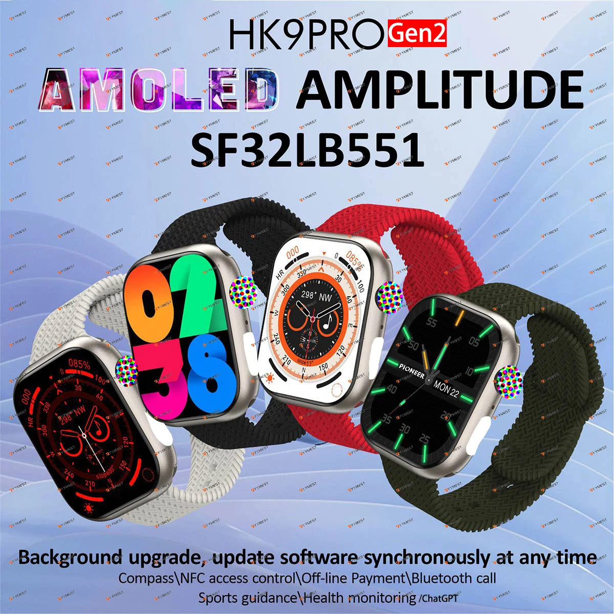 2023 HK9 Ultra 2 AMOLED Smartwatch Men HK8 Upgraded ChatGPT NFC Smart Watch  2GB ROM Dynamic Island Ai Watch Face For Android IOS - AliExpress