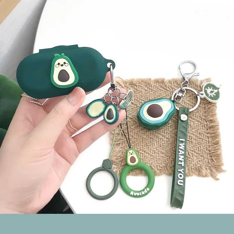 Per Sennheiser Momentum 3 Custodia Avocado Cartoon Ring Chain Rope Custodia Per Auricolari Custodia Protettiva In Silicone