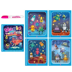 Children's Interactive Reusable Magic Drawing Book with Pen (5 with a pen)