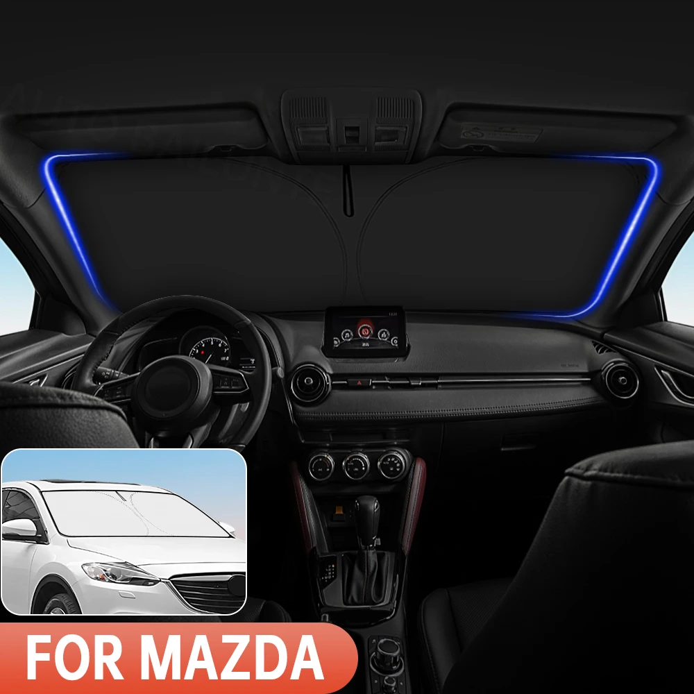 Für Mazda CX5 CX30 CX50 2 3 MX30 CX9 CX90 Auto Windschutzscheibe Sonnenschirm Abdeckung Frontscheibe Visier Auto Innen UV Schutz