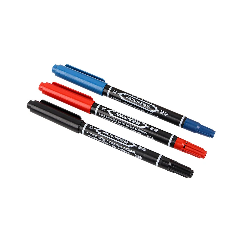 10개 영구 아트 마커 펜, 세밀한 끝, 방수 잉크, 얇은 팁, 굵은 팁, 검정/파랑/빨강 잉크, 0.5mm-1mm, 세밀한 색상 마커 펜