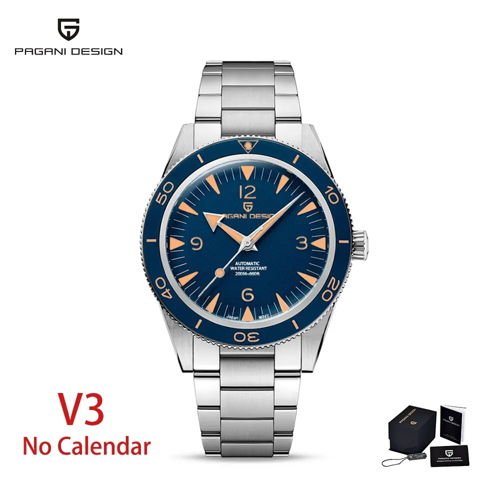 2024 Neu PAGANI Design 41mm Herren Automatik Mechanische Uhr Klassiker Retro 200m - Bild 26 von 26