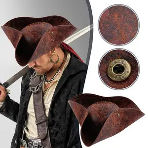 Sombrero pirata de ron rojo para adultos