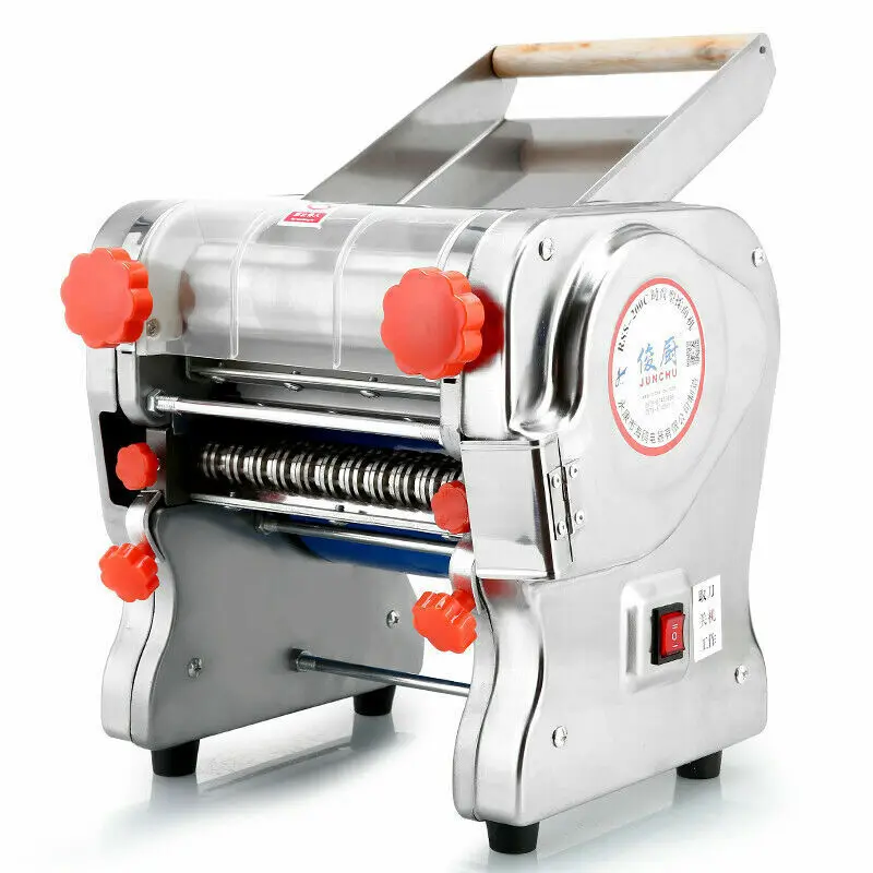550W Electric Noodle Press Machine Stainless Steel Desktop Pasta Dumpling Maker Commercial Dough Roller Kneading Noodle Machine 2