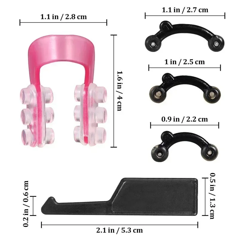 Nose Clip Nose Shaper 6Pcs/Set Beauty Nose Clip Nose Up Lifting Shaping Clip Corrector Massage Tool Clipper Shaper Bridge Straightening No Pain 3 Size