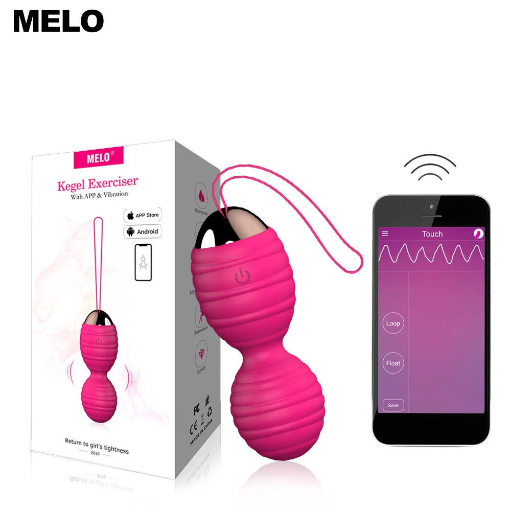 Kegel Balls APP Remote Control 12 Frequency Vaginal Tight Exercise Muscle Shrink Sex Toys for Women Vaginal Geisha Shrink Ball