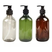300/500ml Shampoo Refillable Bottles Pump Container Plastic Liquid Shampoo Shower Gel Bottles Home Bath Supply Lotion Bottle