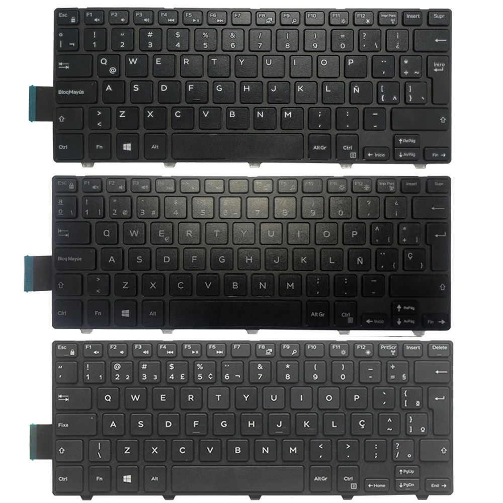 Teclado Espanhol Eua Latina Brasil Novo Dell Inspiron 14 3000 3452 3458 3459 3442 3467 5447 5448 5441 5455 5458 5457 5459 7447