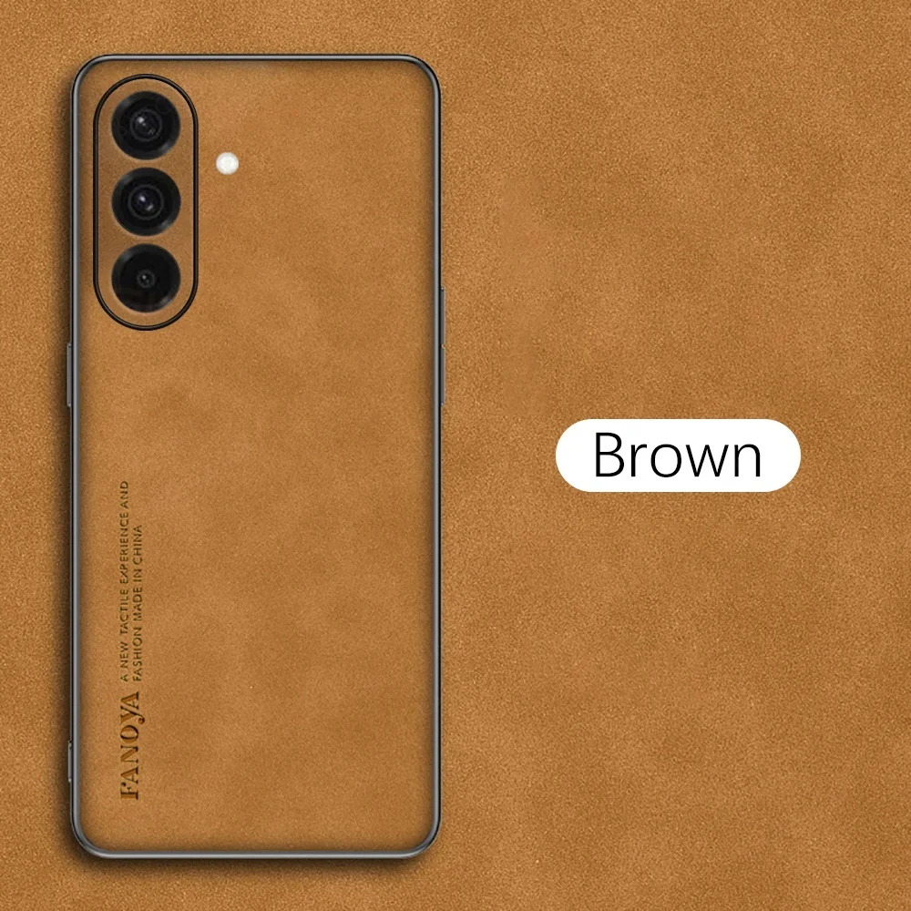 Sheepskin Leather Back Cover with TPU Soft Bumper - Shockproof Phone Case