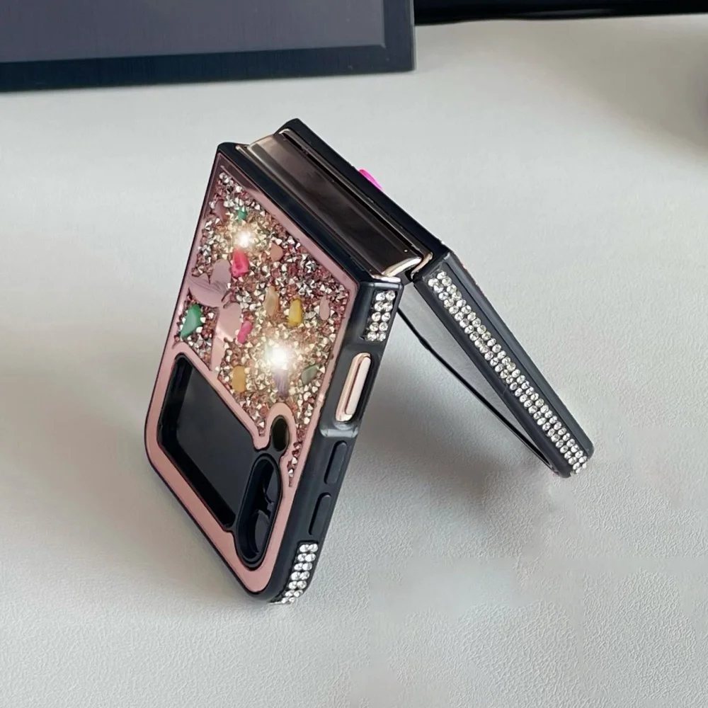 Elegant Glitter Diamond Butterfly Luxury Phone Case - Artistic Creative Blingbling Colorful Design