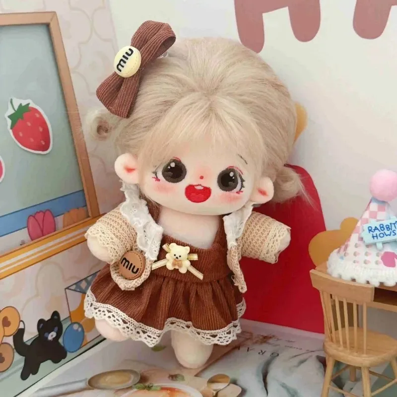 20cm Kawaii Plush Cotton Doll Can Change Clothes Diy Dress Up Soft Stuffed Plush Toys Collection Kids Birthday Gifts