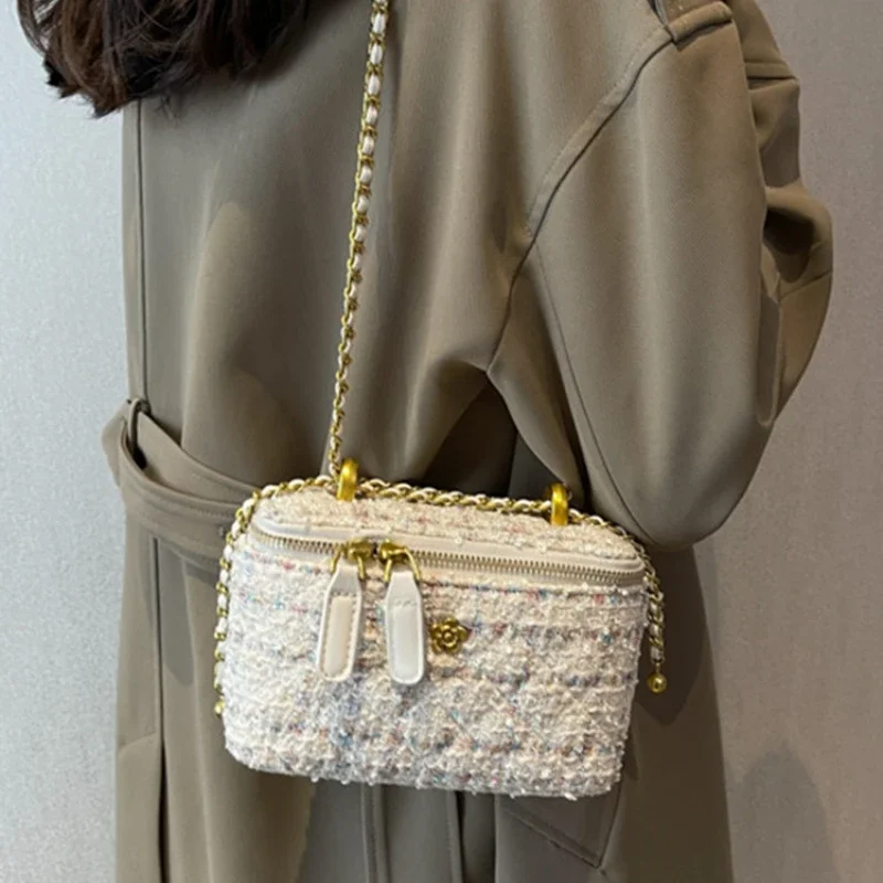 

Trendy Checked Women High Quality Bag New Fashion Chain Crossbody Bags Brand Designer Handbags and Purses Small Shoulder Bags