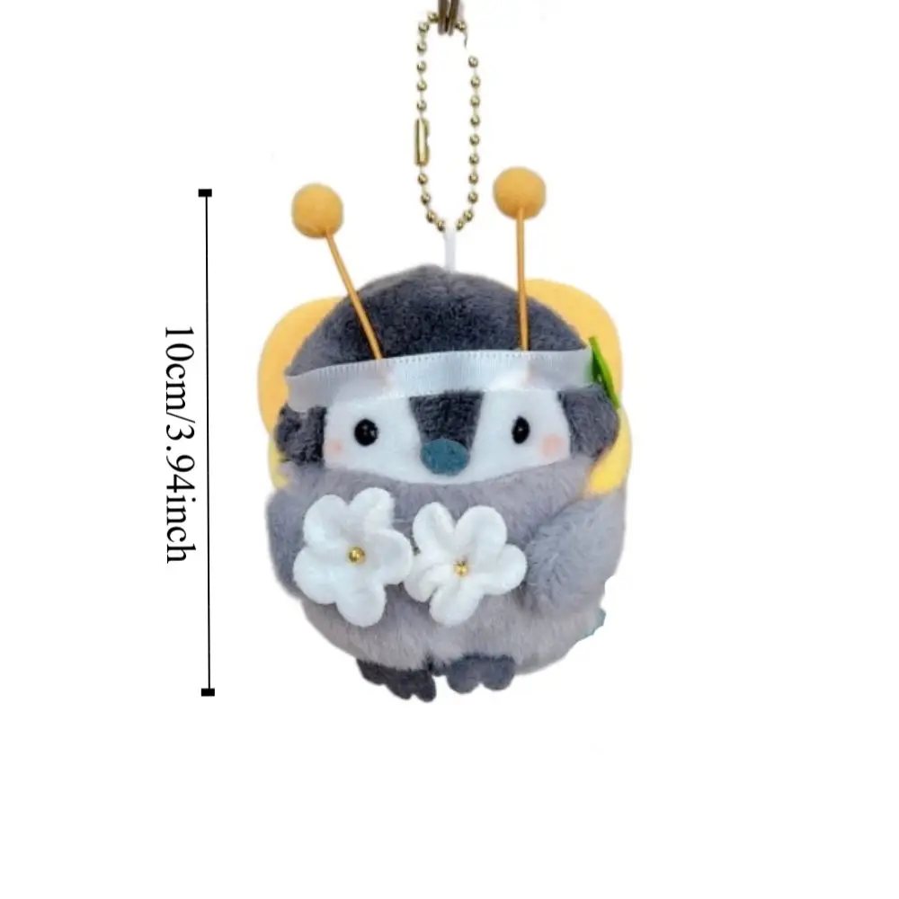 Cartoon Penguin Plush Keychain Lucky Koi Little Duck Animal Penguin Stuffed Toys Bread Bee Soft Doll Pendant Couple Keyrings