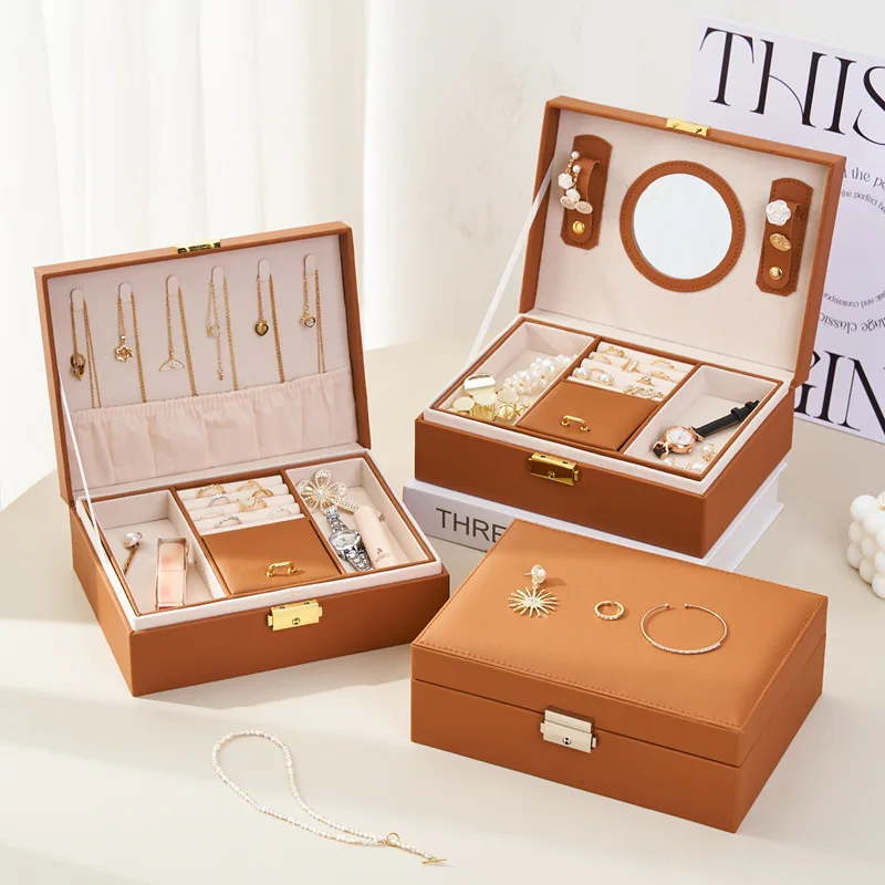 Mirad style jewelry box, large capacity storage box, multifunctional sorting and storage jewelry box - Image 5