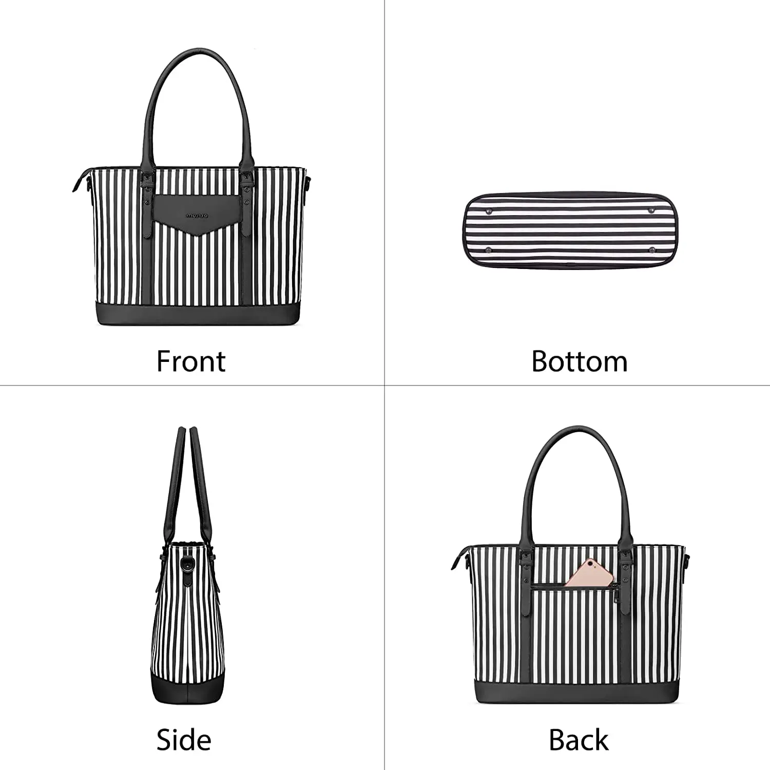 Mosiso-bolsala para Laptop para Mulheres Impermeável Couro pu Bolsas do Mensageiro Viagem Negócios Notebook Bolsas de Ombro 15 16 17.3 - Imagem 6