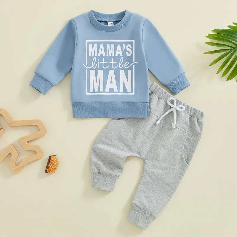 Baby Boy Fall Sweatshirt & Pants Set 3