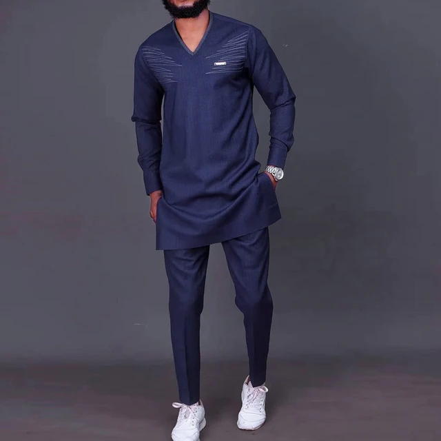 Nduka Embroidered Cotton Linen Top and Pants 2 Piece - Image 2