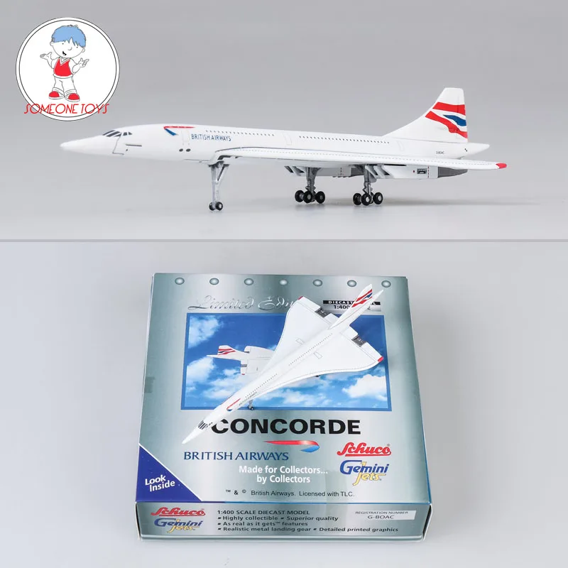 1/400 Scale British Airways Concorde Metal Alloy Airplane Model 16cm UK Air Plane Model Children birthday Gift Toys collections