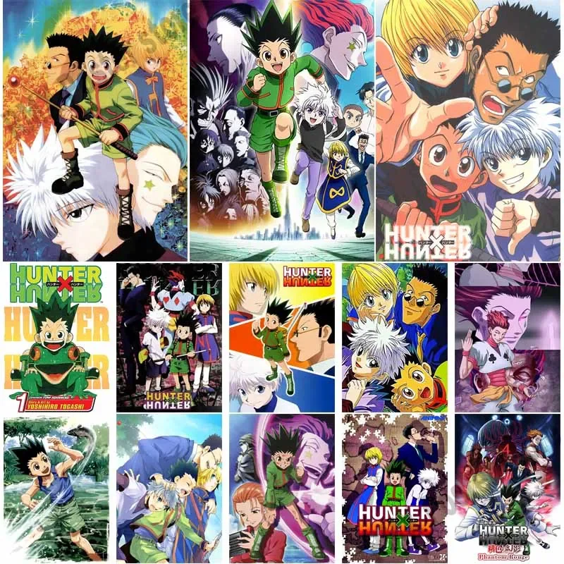 

Классический Аниме Hunter X охотничий плакат домашний настенный художественный декор, белая мелованная бумага, печать, картина для гостиной, бара, настенные художественные наклейки