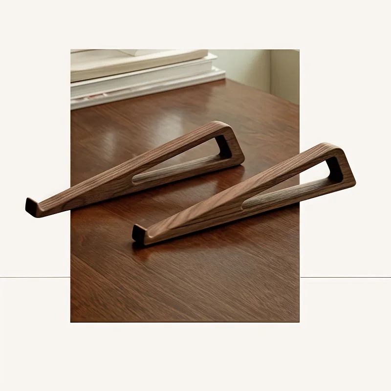 Ergonomic Portable Wooden Laptop Stand with Adjustable Angle and Cooling Ventilation
