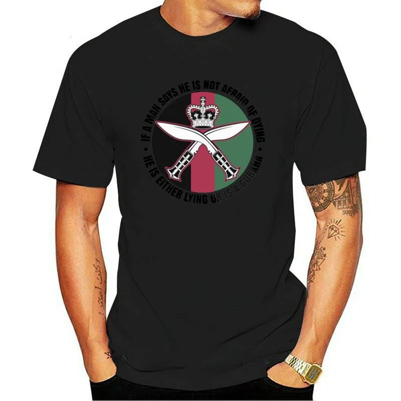 Футболка SAM manekшоу в стиле GURKHA KUKRI REGIMENT армейская для взрослых Мужская одежда всех размеров