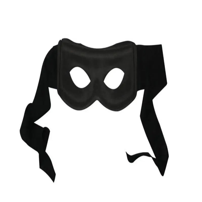 Black Polyester Zorro Eye Mask for Halloween Cosplay