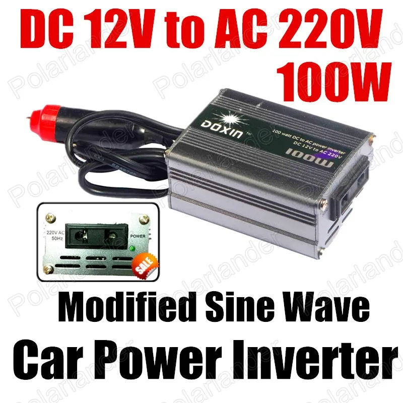

100W DC 12V to AC 220V Portable Car Power Inverter Converter USB Charger Voltage Transformer Modified Sine Wave Accessories