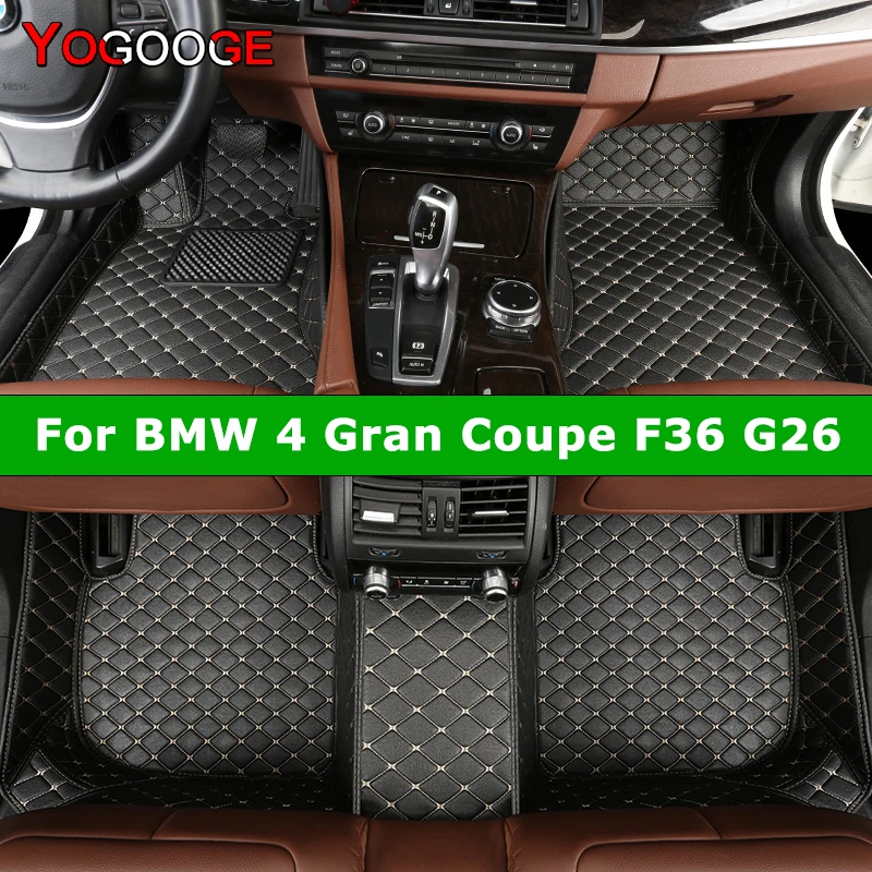 

YOGOOGE Custom Car Floor Mats For BMW 4 Gran Coupe F36 G26 2014-2023 4Doors Auto Carpets Foot Coche Accessorie