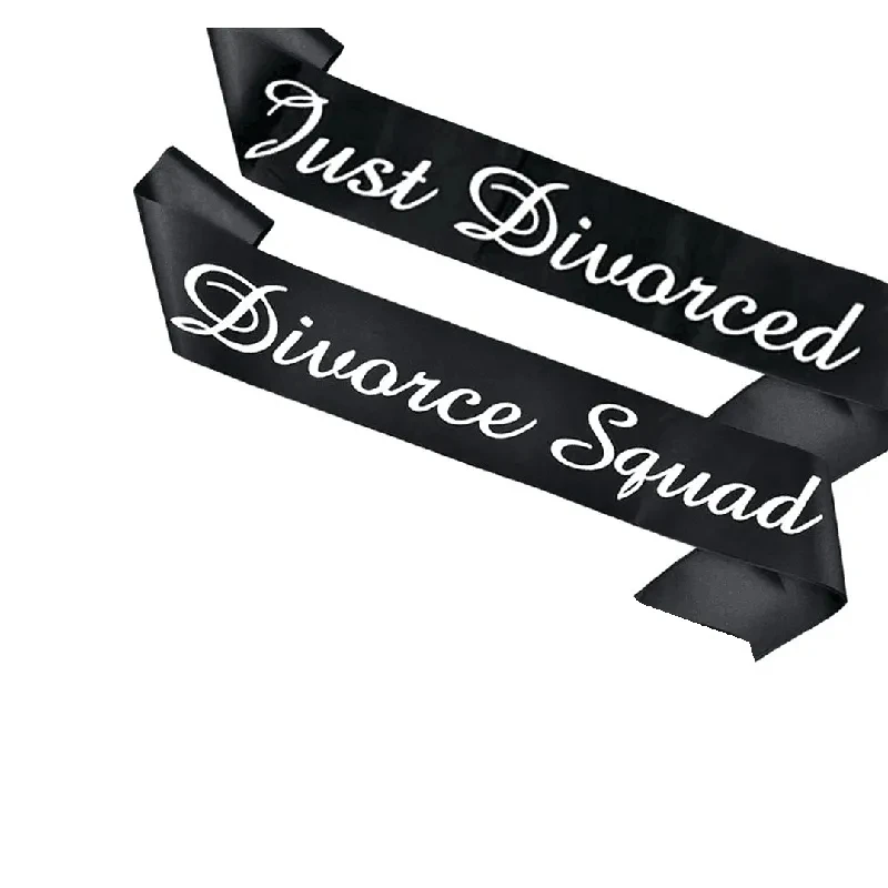 Just Divorced Divorce Squad Sash Divorced Party Decoration for Finally Divorced Newly Unwed Single Women and Men Break Up Gift