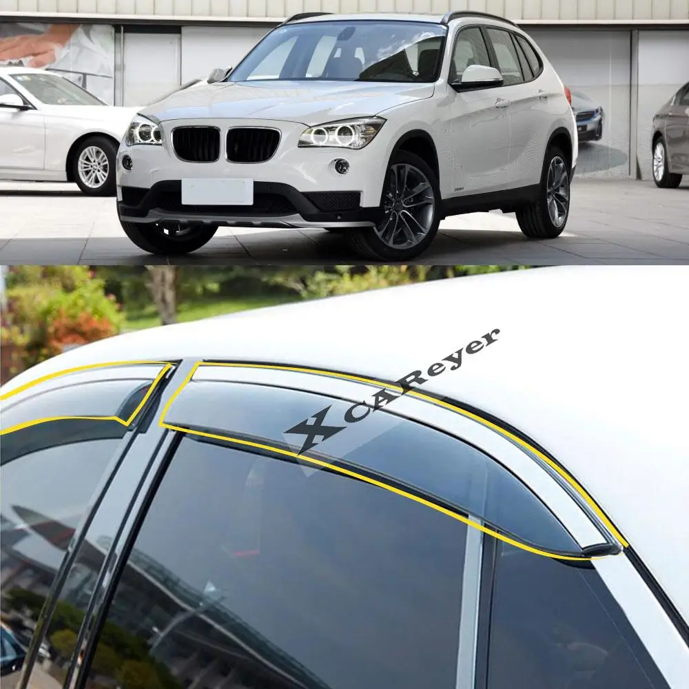 

Стикер для кузова BMW X1 2010 2011 2012 2013 2014 2015, пластиковое стекло, ветрозащитный козырек, защита от дождя/солнца, запчасти для вентиляции