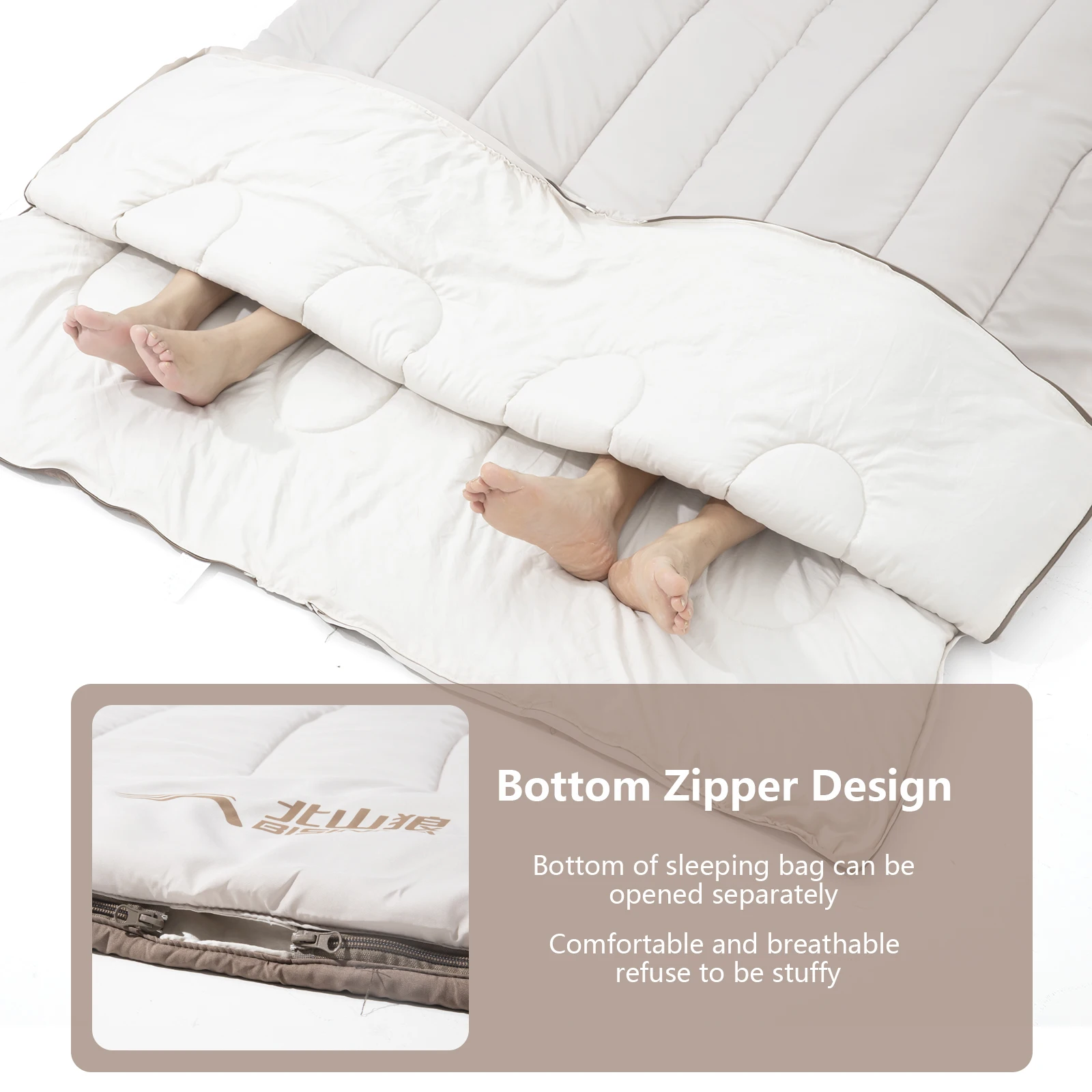 2-Person Detachable Camping Sleeping Bag 4