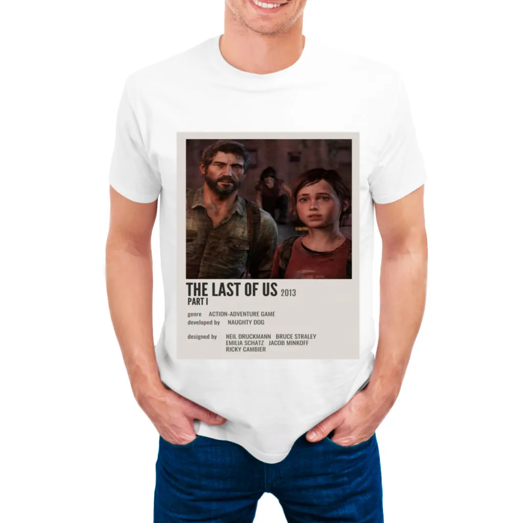 thumbnail image 1 of Camiseta The Last Of Us para hombre, camisetas de algodón de verano, camisetas de colores lisos, camisetas de cuello redondo, ropa para hombre, 1 of 5