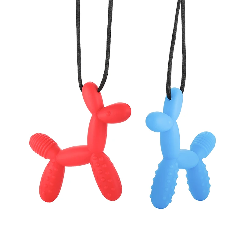 Baby Teethers Doggy Shape Teething Pendant Food Grade Puppy Dog Sensory Toy for Toddler Kids Chew teething toys silicone teething toys baby teething toys silicone teether