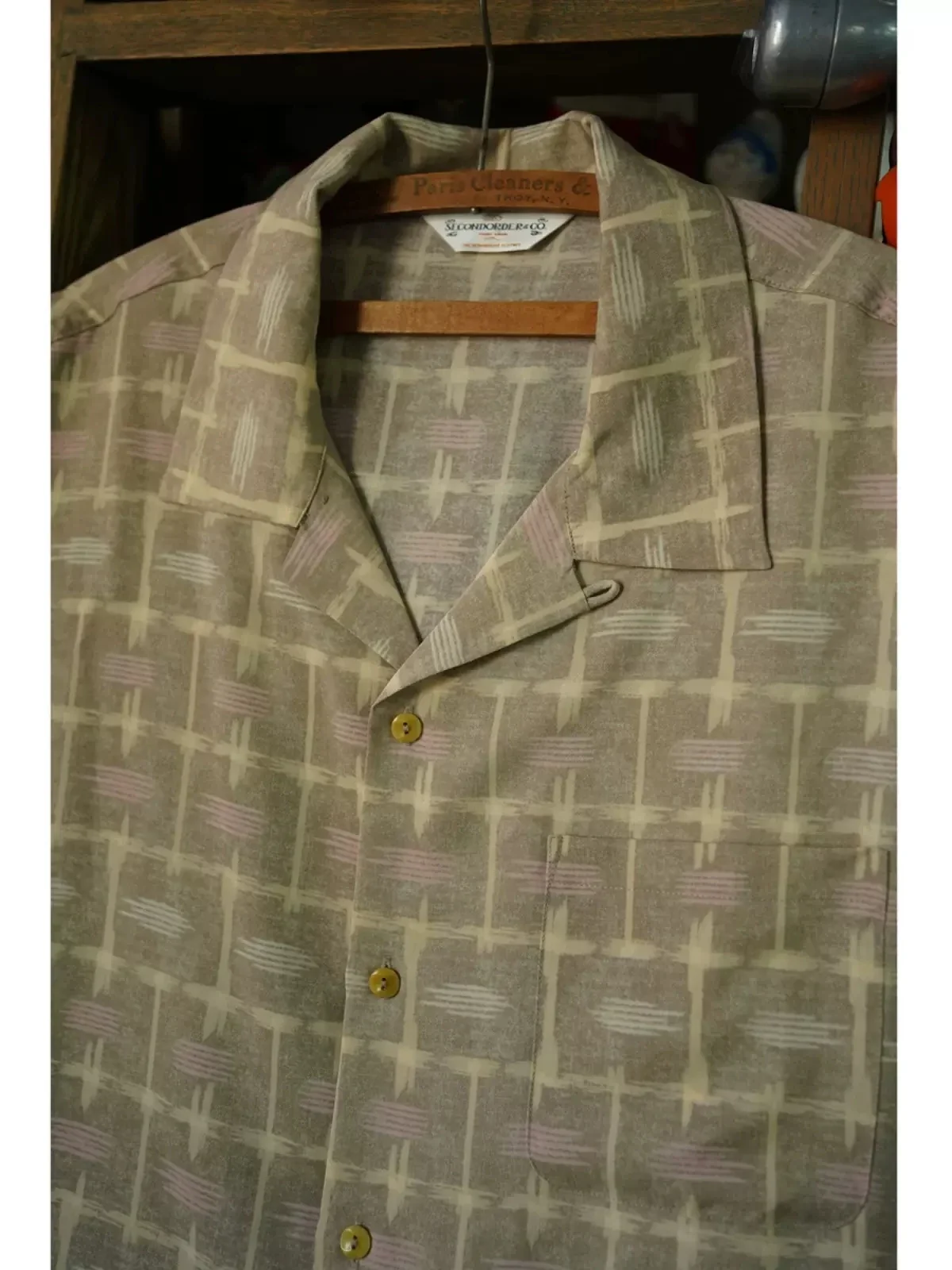 Second Order Hawaiian Aloha Shirt Vintage Style Men's Short Sleeve Cotton Camp Shirt 2