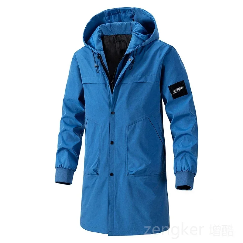 Extra-large men jacket  Plus-size mid-length windbreaker new for fall 2025 men clothing 9XL 8XL 7XL coat men 3