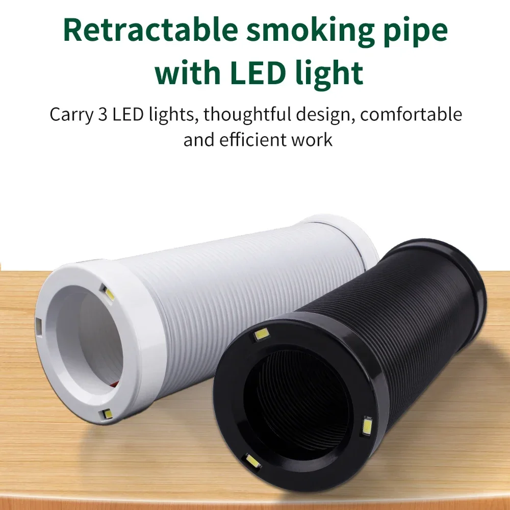 LUXIANZI Fume Extractor Smoking Instrument With LED Light 220v Activated Carbon filter Sponge Solder iron Smoke Absorber 4