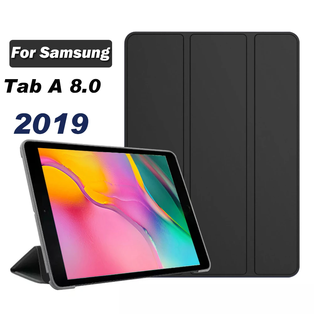 Funda Per Samsung Galaxy Tab A 8.0 2019 Sm-T290 Sm-T295 Custodia In Pelle Pu Tri-Fold Ebook Tablets Sleeve Per Tab A8 Stand Cover