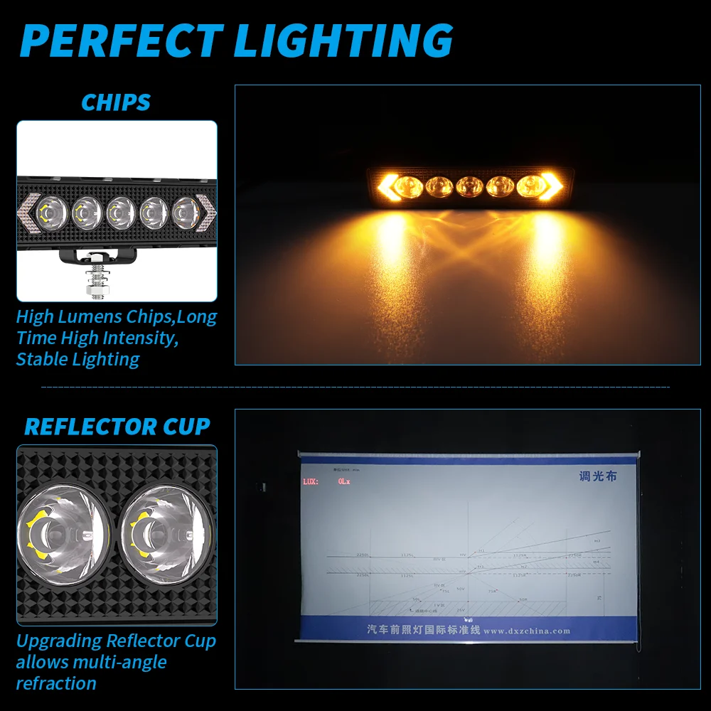 6Inch Work Fog Light Long Range Auxiliary Auto Fog Light Led Light Bar for Moto