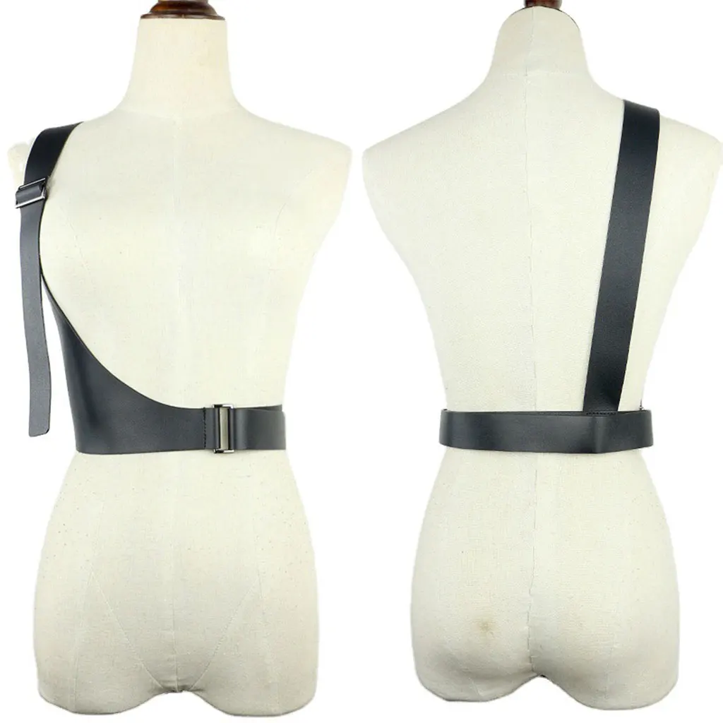 

Women Girl's Leather Fashion Gothic Waist Belt Straps Vest Harness Underbust Top